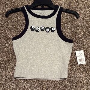 Mighty Fine Gray and Black SWEET Tank Top